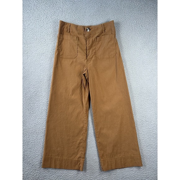Anthropologie Pants - Anthropologie The Colette Pants Womens 32 Wide Leg Crop Brown